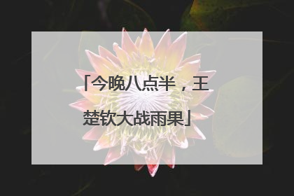 今晚八点半，王楚钦大战雨果