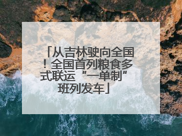 从吉林驶向全国！全国首列粮食多式联运“一单制”班列发车