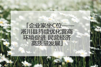 企业家坐C位——淅川县持续优化营商环境促进 民营经济高质量发展