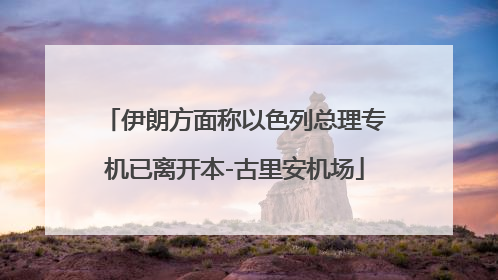 伊朗方面称以色列总理专机已离开本-古里安机场