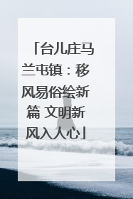 台儿庄马兰屯镇：移风易俗绘新篇 文明新风入人心