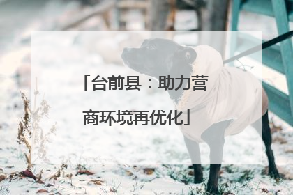 台前县：助力营商环境再优化