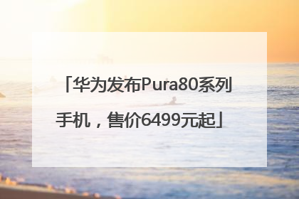 华为发布Pura80系列手机，售价6499元起