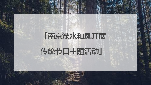 南京溧水和凤开展传统节日主题活动