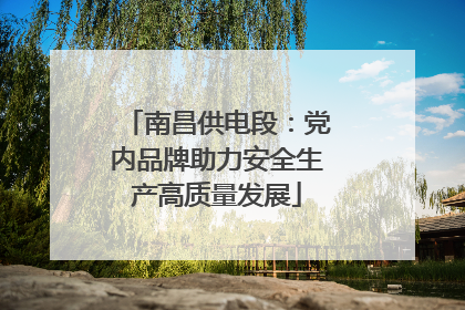 南昌供电段：党内品牌助力安全生产高质量发展