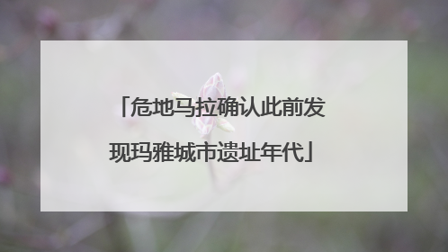 危地马拉确认此前发现玛雅城市遗址年代