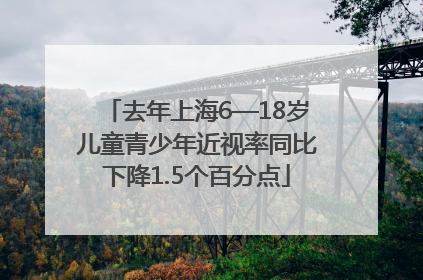 去年上海6—18岁儿童青少年近视率同比下降1.5个百分点