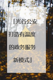 光谷公安打造有温度的政务服务新模式