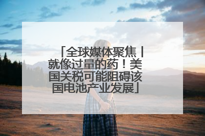 全球媒体聚焦丨就像过量的药！美国关税可能阻碍该国电池产业发展