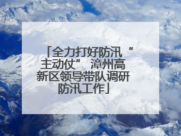 全力打好防汛“主动仗” 漳州高新区领导带队调研防汛工作