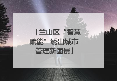 兰山区“智慧赋能”绣出城市管理新图景