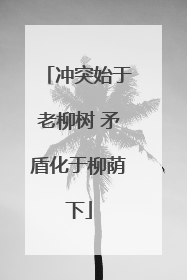 冲突始于老柳树 矛盾化于柳荫下