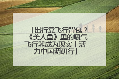 出行靠飞行背包？《美人鱼》里的喷气飞行器成为现实丨活力中国调研行