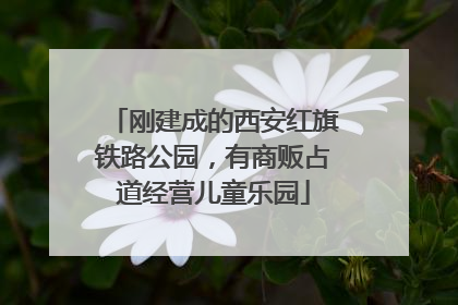 刚建成的西安红旗铁路公园，有商贩占道经营儿童乐园