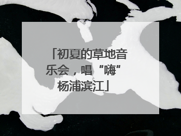 初夏的草地音乐会，唱“嗨”杨浦滨江