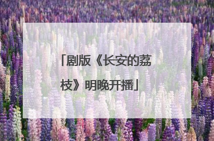 剧版《长安的荔枝》明晚开播
