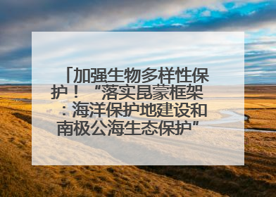 加强生物多样性保护！“落实昆蒙框架：海洋保护地建设和南极公海生态保护”主题论坛将举办