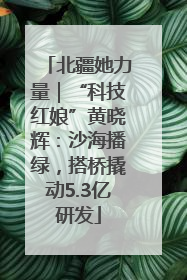 北疆她力量｜“科技红娘”黄晓辉：沙海播绿，搭桥撬动5.3亿研发