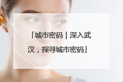 城市密码｜深入武汉，探寻城市密码