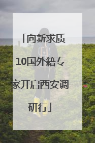 向新求质 10国外籍专家开启西安调研行