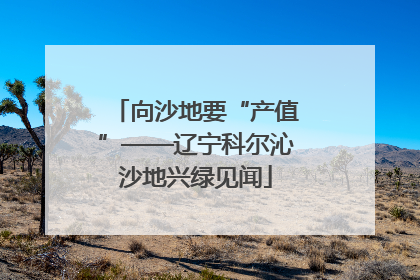 向沙地要“产值”——辽宁科尔沁沙地兴绿见闻