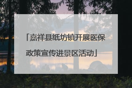 嘉祥县纸坊镇开展医保政策宣传进景区活动