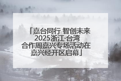 嘉台同行 智创未来 2025浙江·台湾合作周嘉兴专场活动在嘉兴经开区启幕