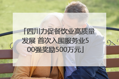 四川力促餐饮业高质量发展 首次入围服务业500强奖励500万元