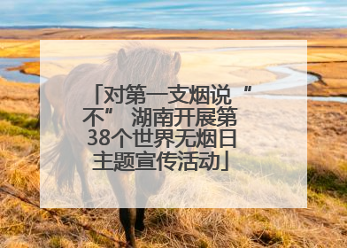 对第一支烟说“不” 湖南开展第38个世界无烟日主题宣传活动