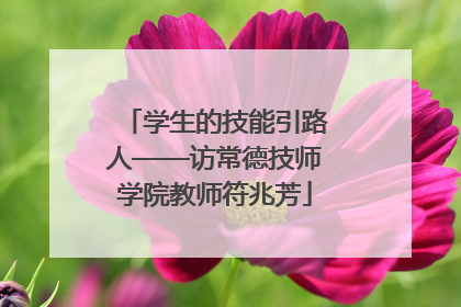 学生的技能引路人——访常德技师学院教师符兆芳