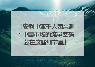 安利中亚千人团亲测：中国市场的流量密码 藏在这些细节里