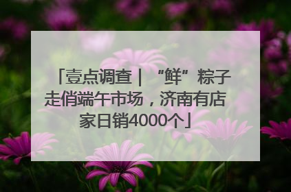 壹点调查｜“鲜”粽子走俏端午市场，济南有店家日销4000个