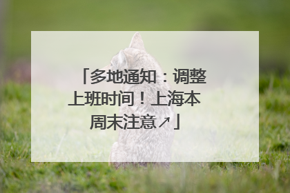 多地通知：调整上班时间！上海本周末注意↗