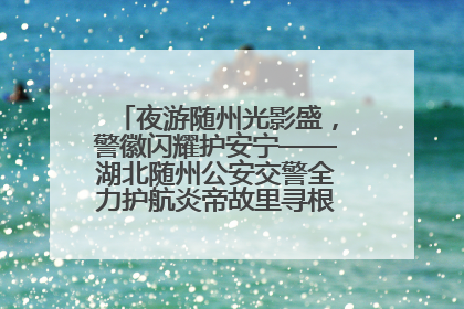 夜游随州光影盛，警徽闪耀护安宁——湖北随州公安交警全力护航炎帝故里寻根节夜游活动侧记