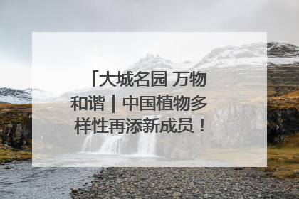 大城名园 万物和谐｜中国植物多样性再添新成员！它只在西藏墨脱