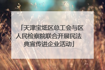 天津宝坻区总工会与区人民检察院联合开展民法典宣传进企业活动