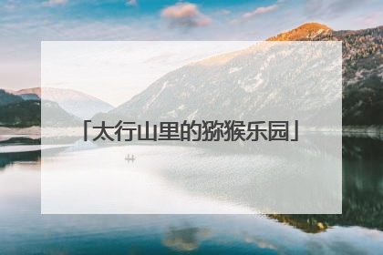 太行山里的猕猴乐园