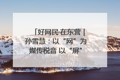 好网民·在东营｜孙雪慧：以“网”为媒传税音 以“屏”为介助发展