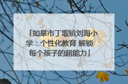 如皋市丁堰镇刘海小学：个性化教育 解锁每个孩子的超能力