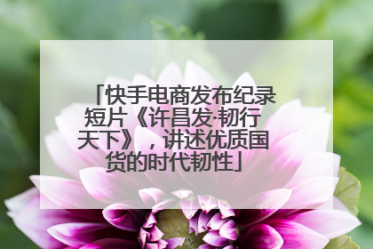 快手电商发布纪录短片《许昌发·韧行天下》，讲述优质国货的时代韧性