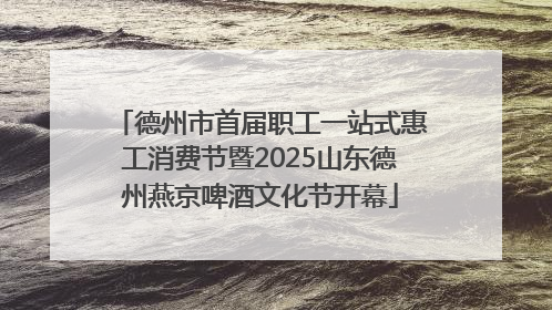 德州市首届职工一站式惠工消费节暨2025山东德州燕京啤酒文化节开幕