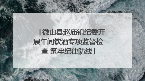 微山县赵庙镇纪委开展午间饮酒专项监督检查 筑牢纪律防线