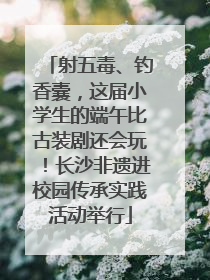 射五毒、钓香囊，这届小学生的端午比古装剧还会玩！长沙非遗进校园传承实践活动举行
