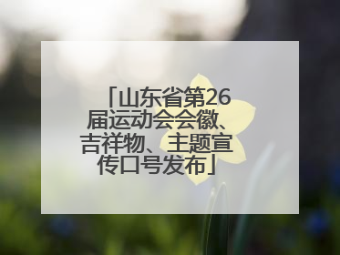 山东省第26届运动会会徽、吉祥物、主题宣传口号发布