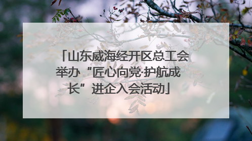 山东威海经开区总工会举办“匠心向党·护航成长”进企入会活动