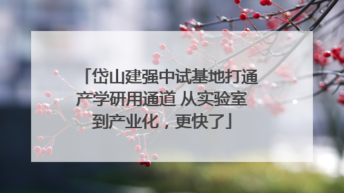 岱山建强中试基地打通产学研用通道 从实验室到产业化，更快了