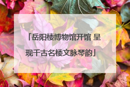 岳阳楼博物馆开馆 呈现千古名楼文脉琴韵