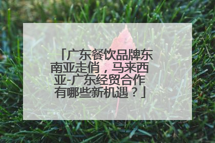 广东餐饮品牌东南亚走俏，马来西亚-广东经贸合作有哪些新机遇？