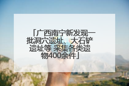 广西南宁新发现一批洞穴遗址、大石铲遗址等 采集各类遗物400余件