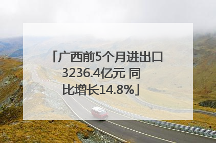 广西前5个月进出口3236.4亿元 同比增长14.8%